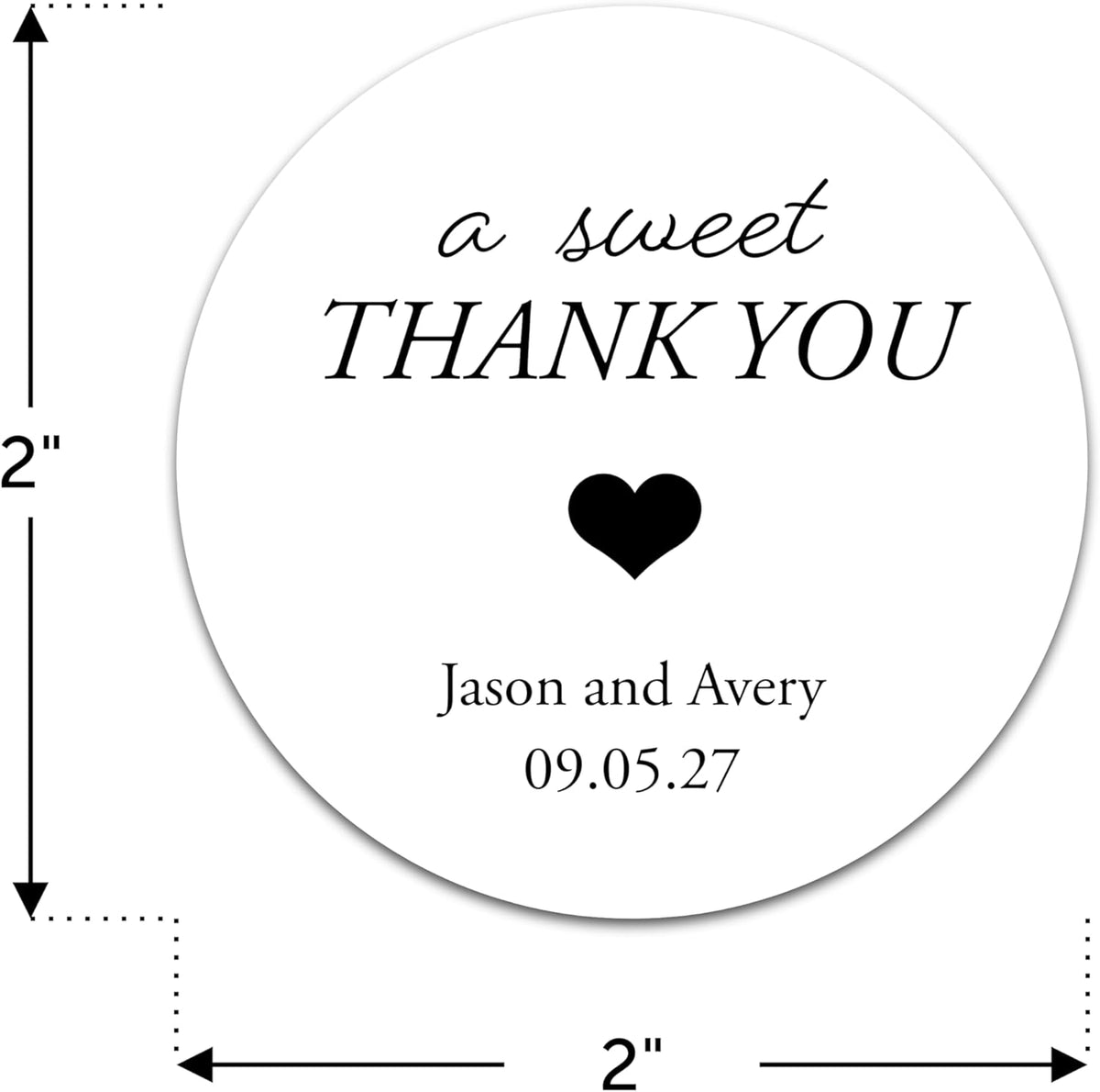 Personalized Wedding Stickers - Custom Wedding Envelope Seals for Invitations, Thank You Cards, and
