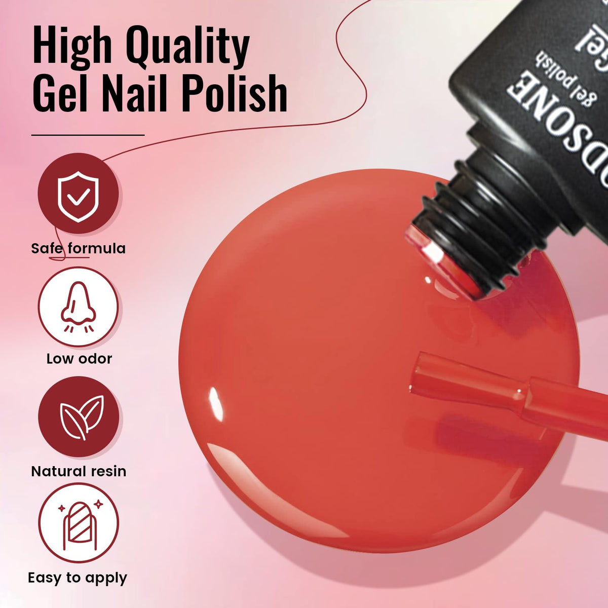 JODSONE Gel Nail Polish Kit with U V Light 32 Colors Gel Polish Nail + 4 Functional Adhesive