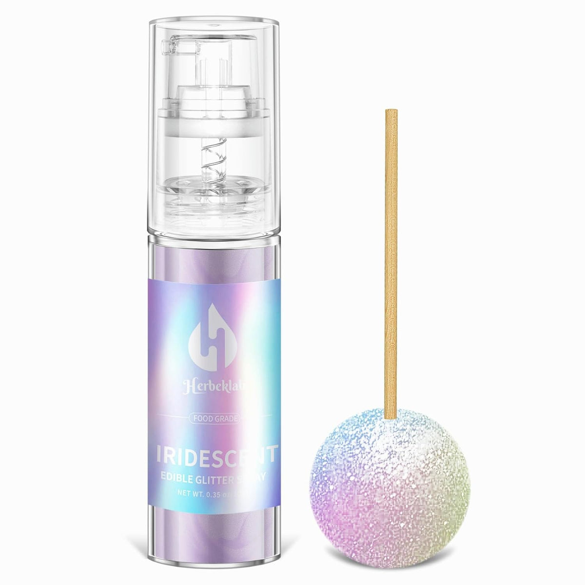 Iridescent Edible Glitter - Herbeklab Edible Glitter Spray 10g Edible Iridescent Glitter for Cakes