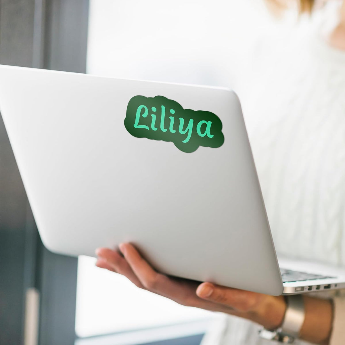 VulgrCo Custom Name Vinyl Stickers - Customizable Full Color Print Text Personalized to You Decal