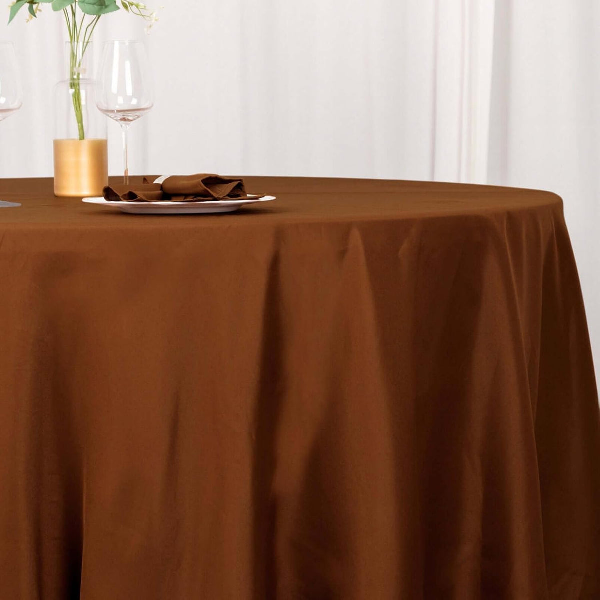 Efavormart Round Tablecloth, 120 Inch Stain & Wrinkle Resistant Washable Table Cloth, Decorative