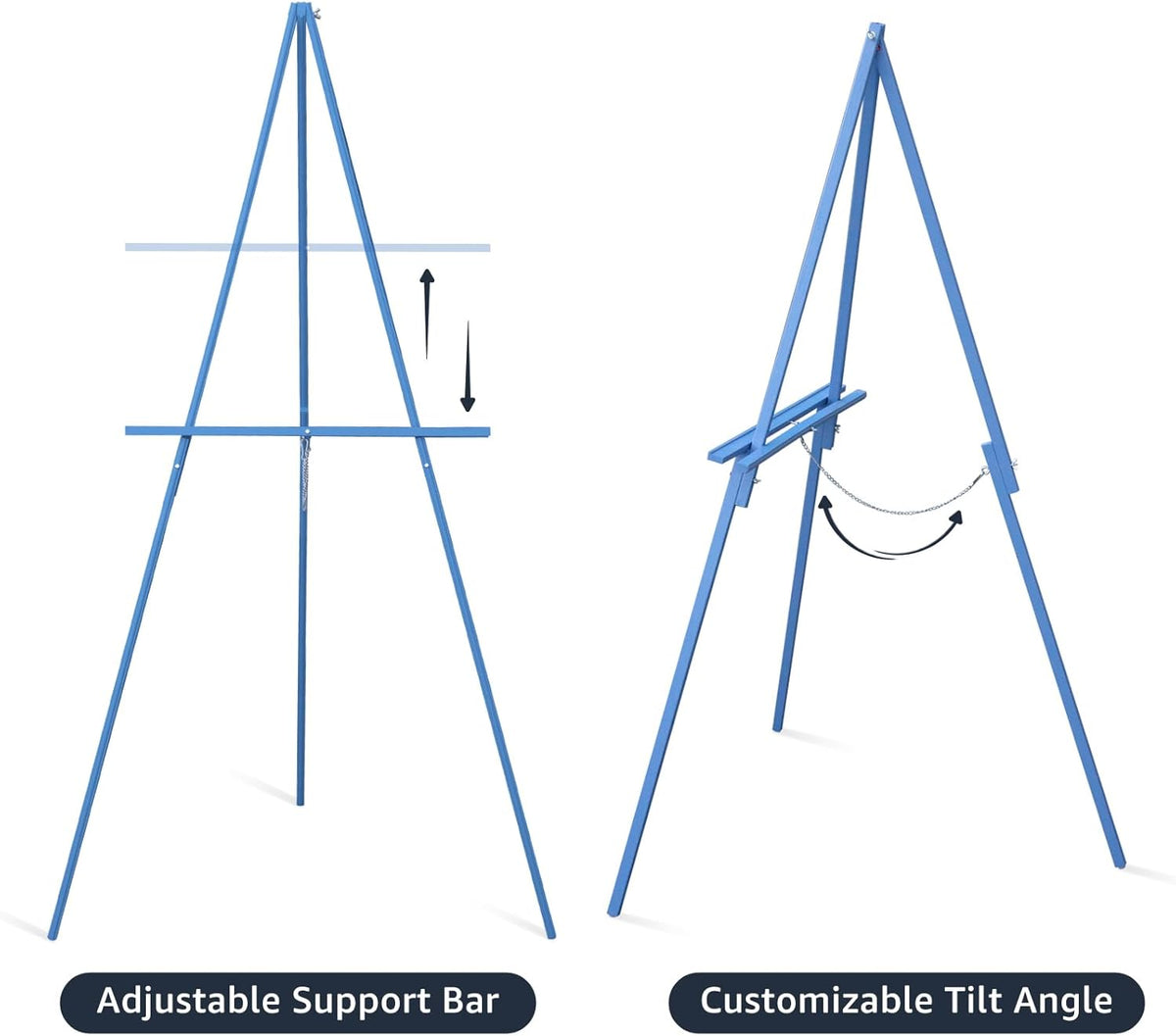 NianFeng Wooden Easel Stand for Sign, Easel Display Stand Floor for Wedding Sign with Adjustable