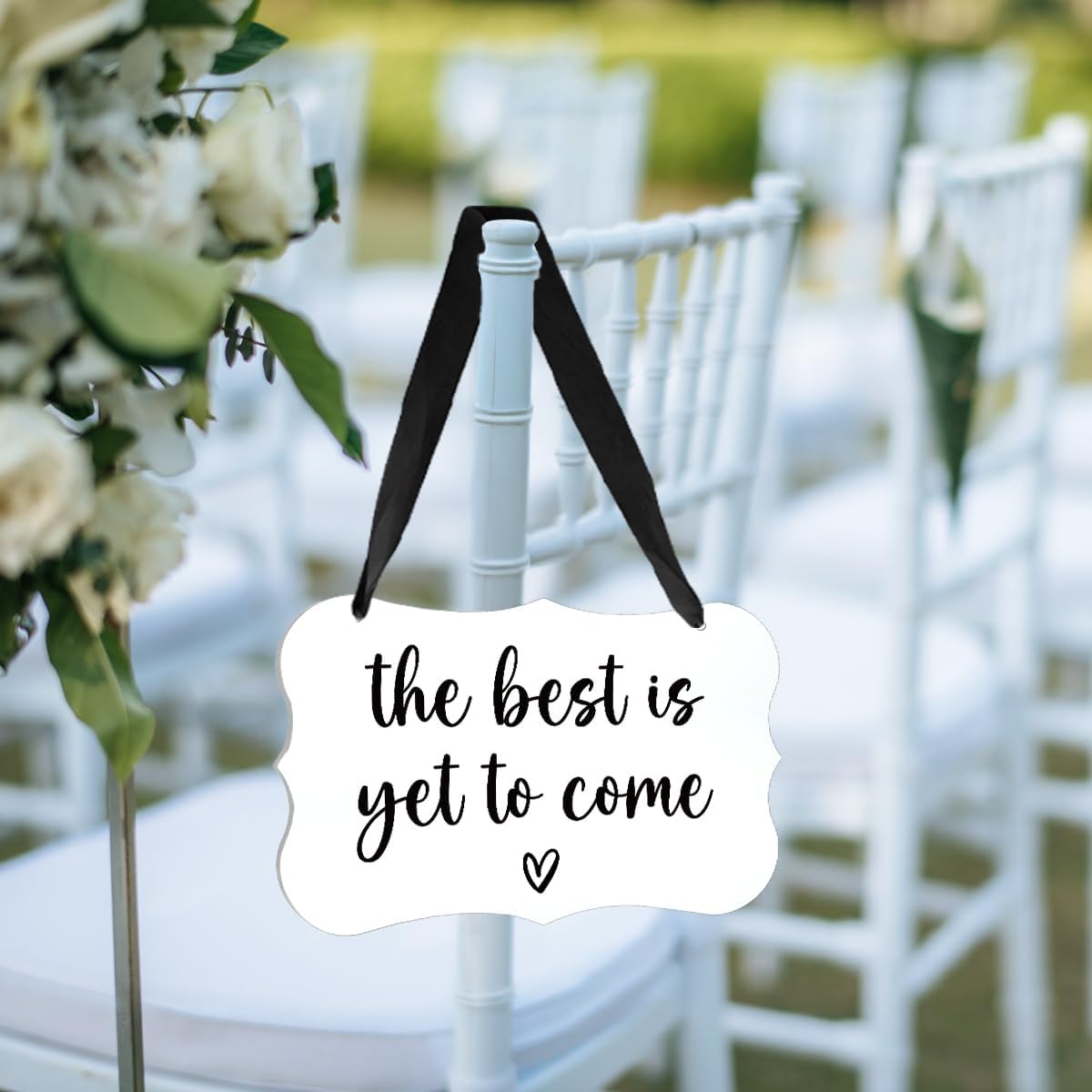 Acrylic Wedding Sign, Ring Bearer Sign, Rustic Wedding Decor Signs, Acrylic Wall Art With Ribbon