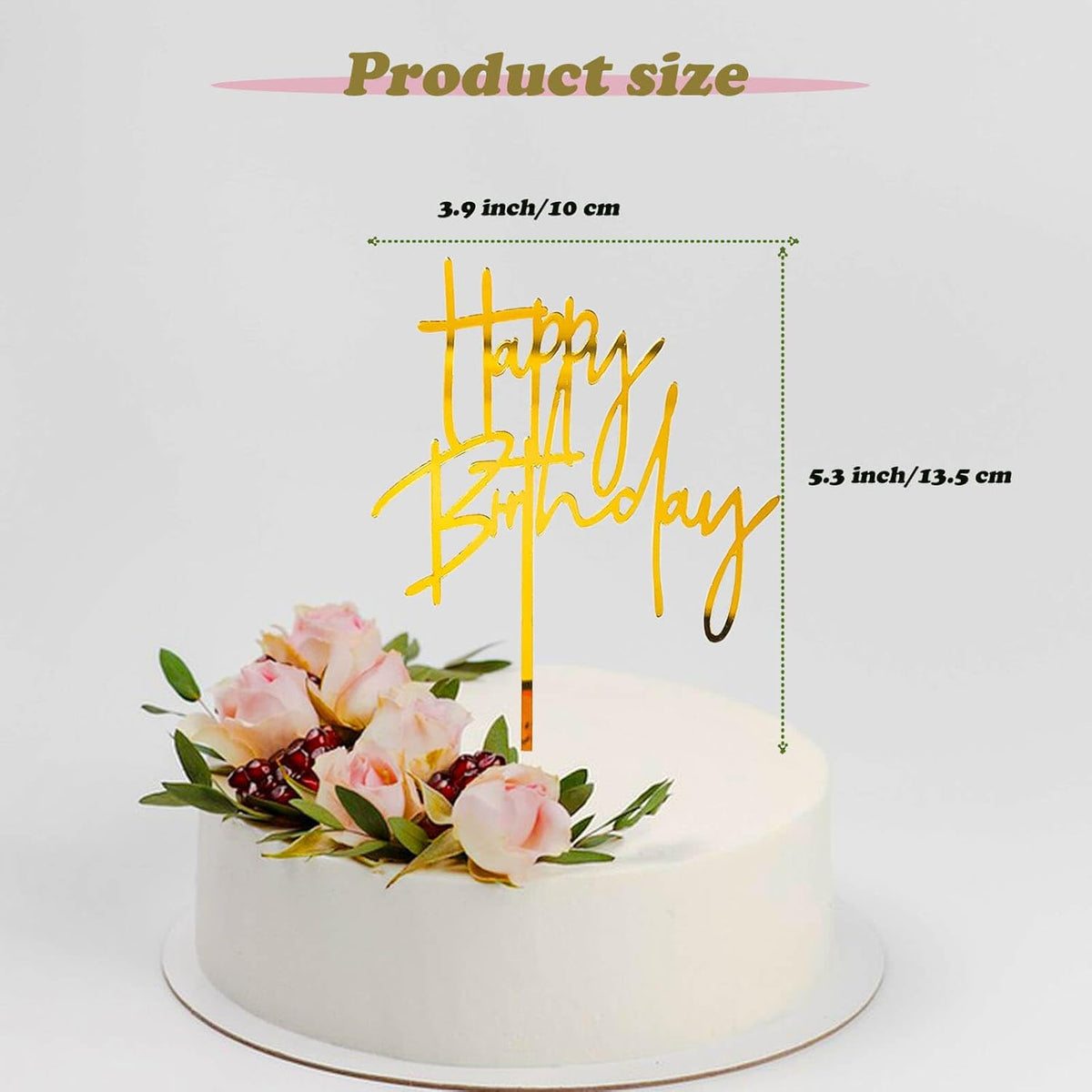 1pcs Happy Birthday Cake Toppers, Acrylic Birthday Cake Topper for Birthday Party Cake
