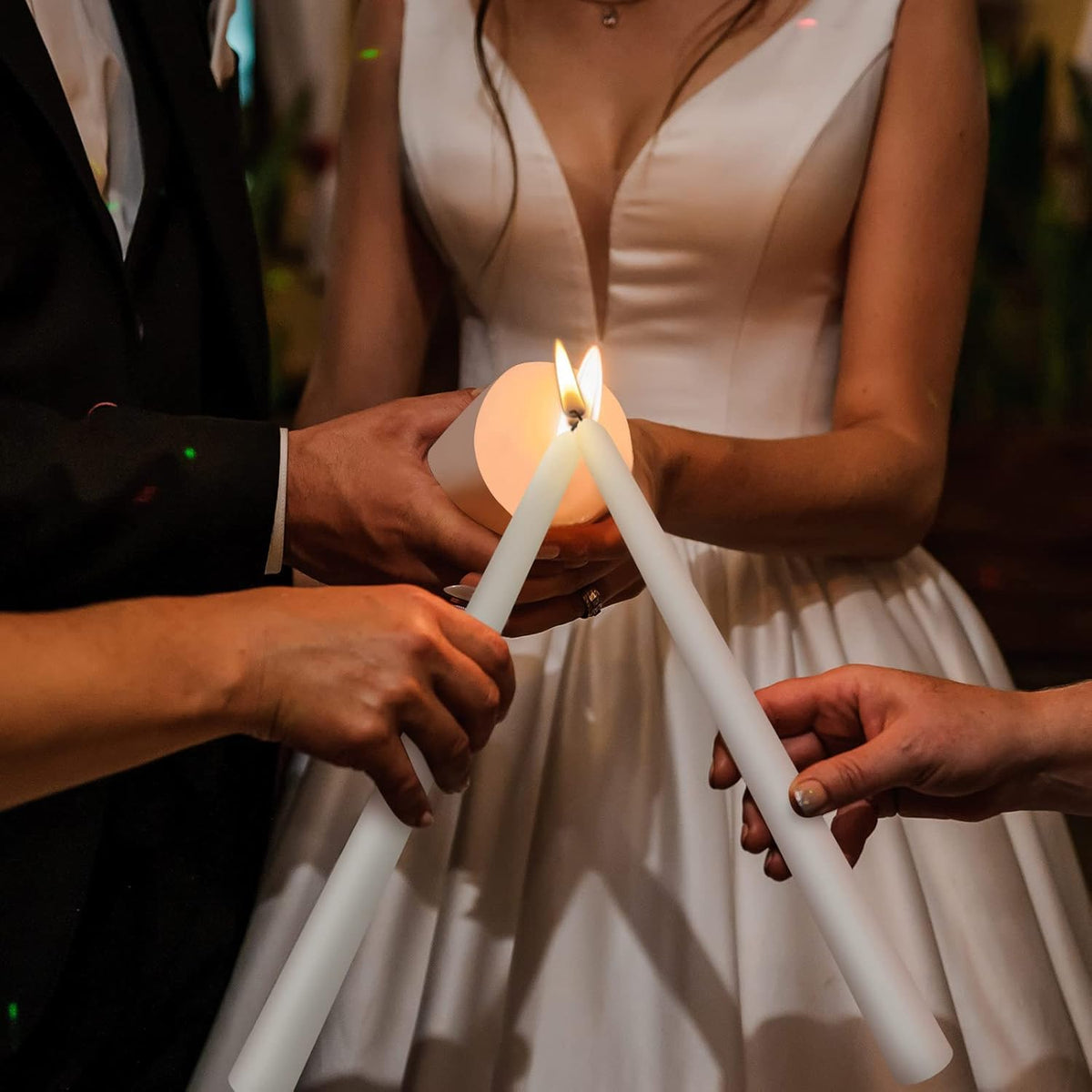 Frienda Unity Candles for Wedding Ceremony Set Wedding Unity Taper Candles Catholic Religious