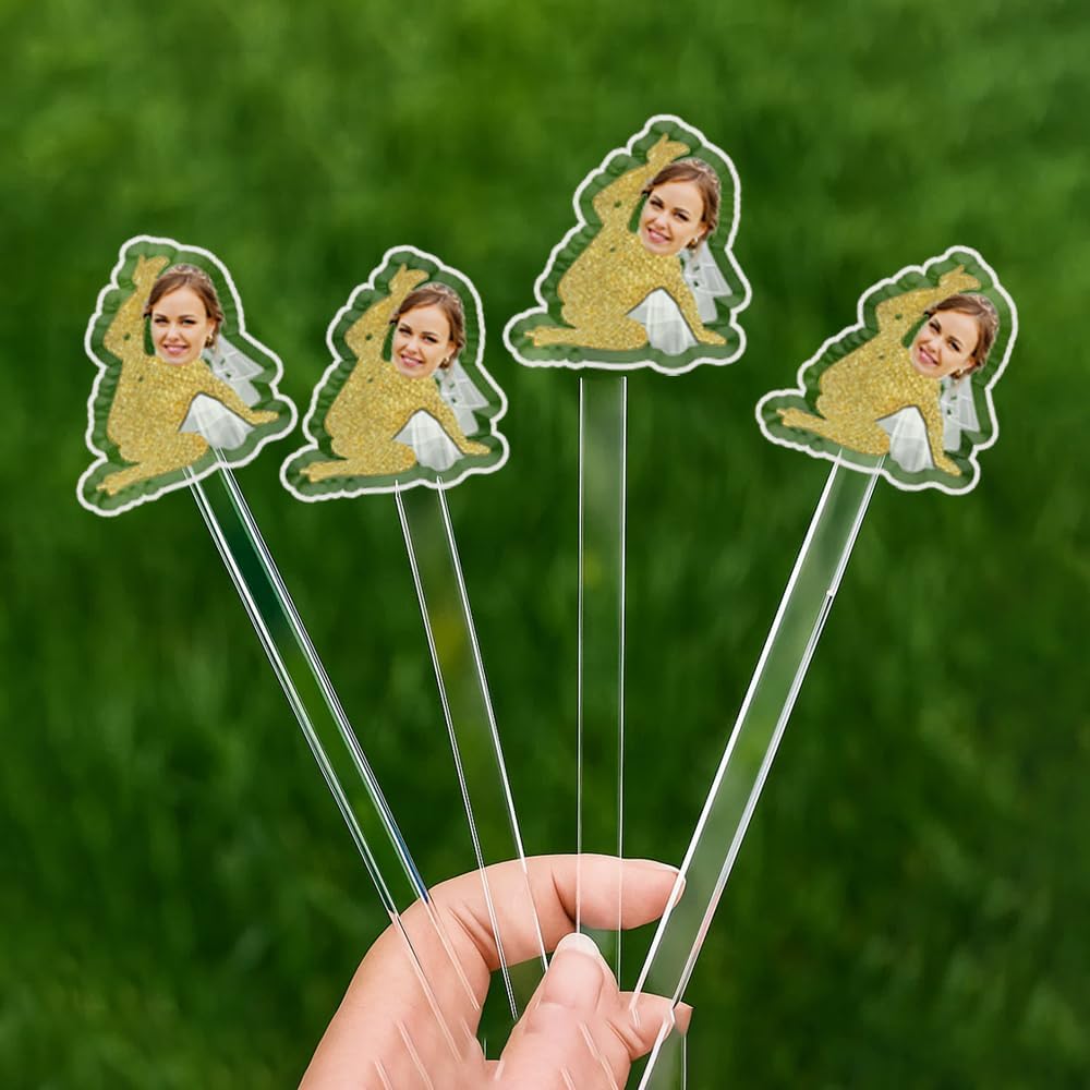 Personalized 50 pcs Double-Sided Wedding Stir Stick, Custom Bride Face Dancers Stir Stick, Acrylic