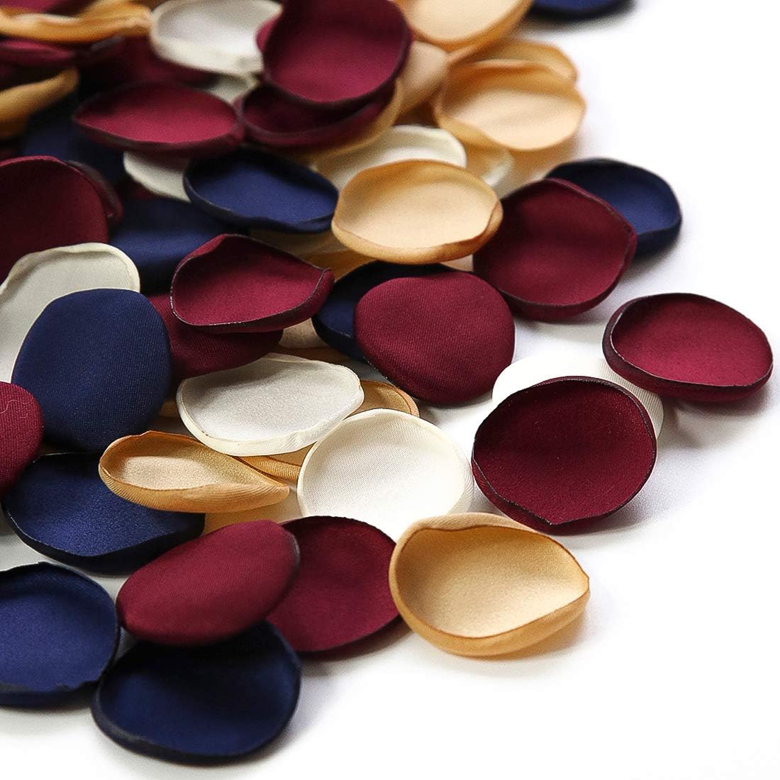 Floroom 500pcs Rose Petals Burgundy Navy Faux Silk Flower Petals for Wedding Flower Girl Basket