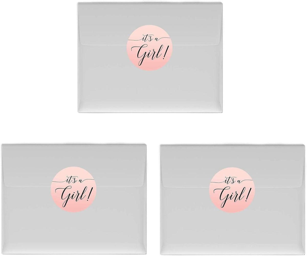 Andaz Press Blush Pink Rose Elegant Party Baby Shower Collection, Small Round Circle Label
