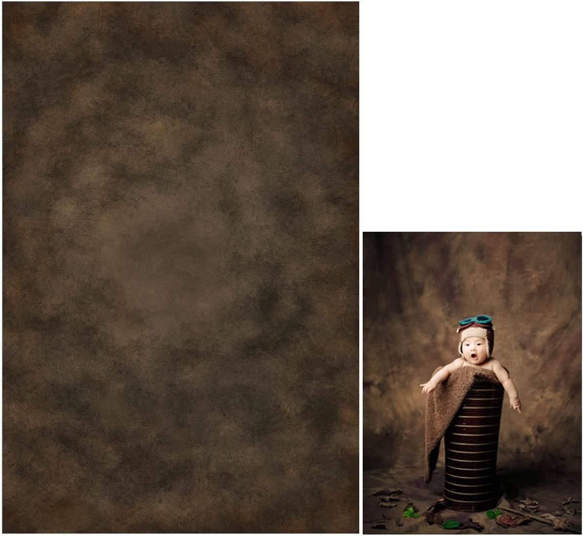 6.5x10ft Dark Brown Mottled Texture Photography Backdrop for Portrait Photo Studio Prop Abstract