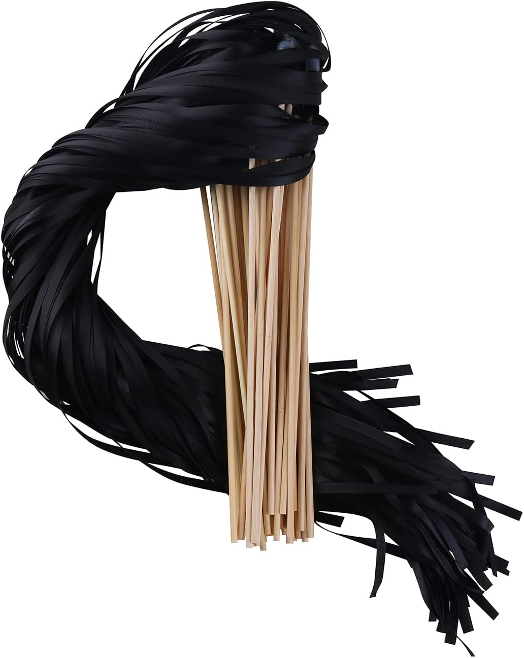 100PCS Ribbon Stick Wands Wedding Streamers with Silk Fairy Stick Wand for Wedding Party Baby