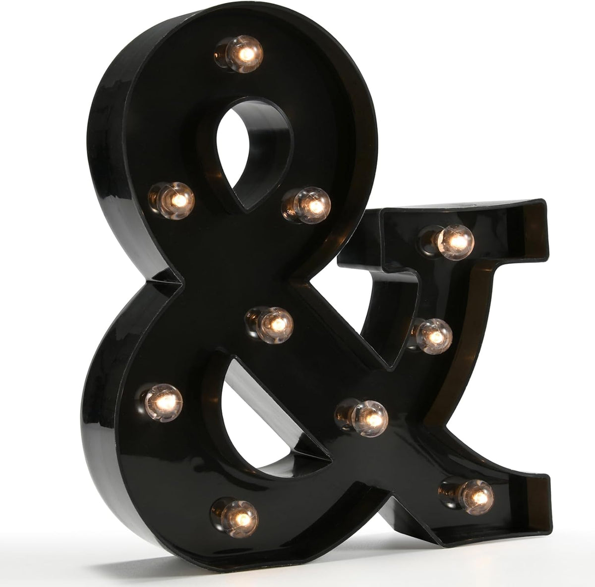 Light Up Black Alphabet Marquee Letters Sign LED Marquee Number Lights Sign for Night Light Home