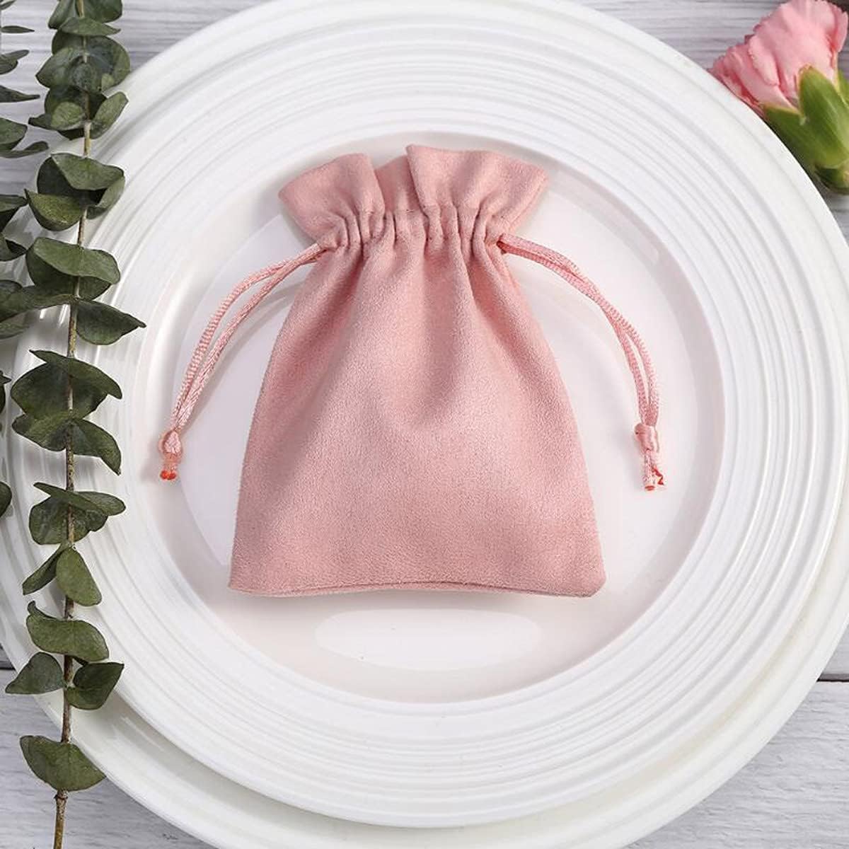 30 Pcs Pink Velvet Drawstring Bags Jewelry Pouches Jewelry Gift Bags Pouches Wedding Favors,3.9x5.9