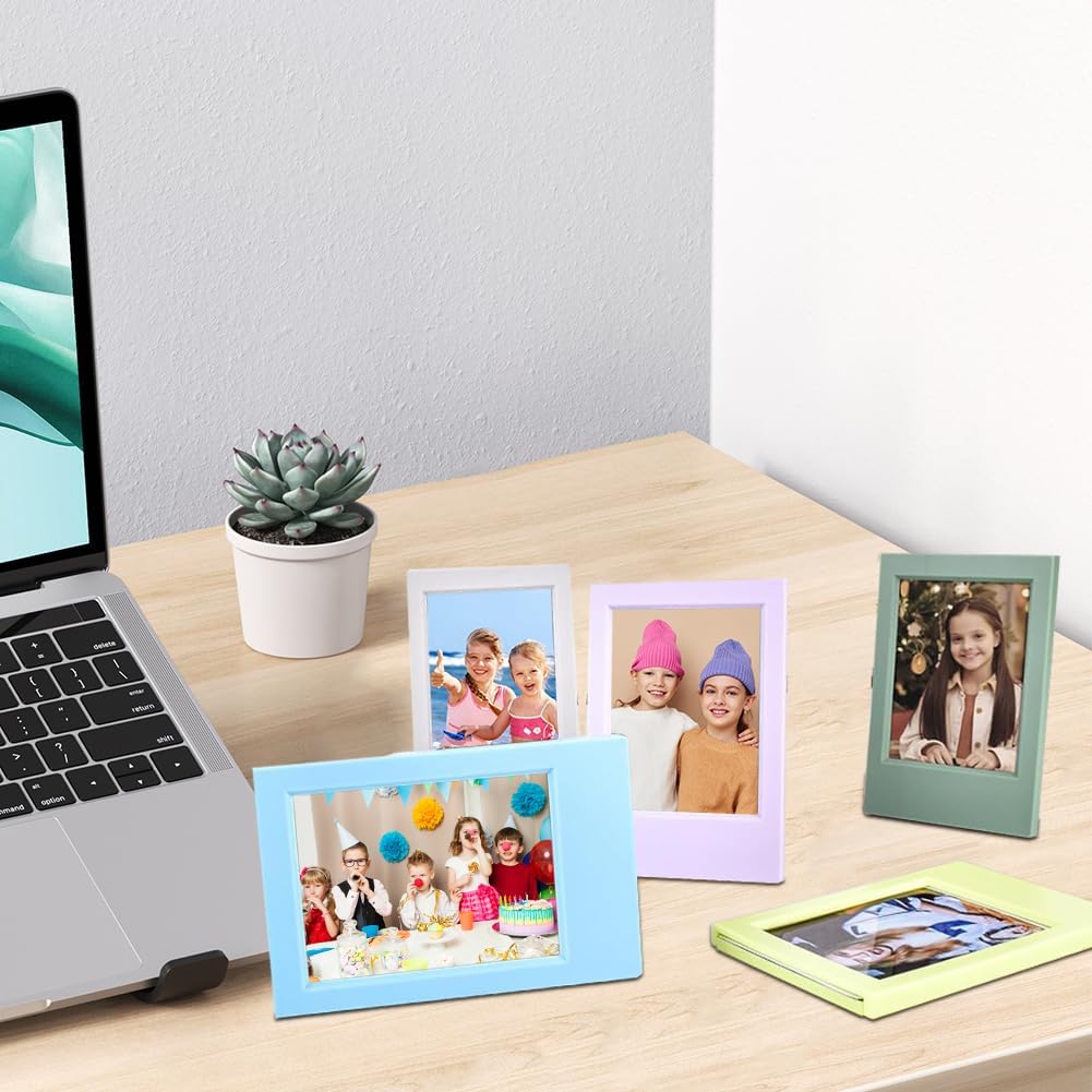 24 Pcs Polaroid Picture Frames, 2''x3'' Photo Frame for Fujifilm Instax Polaroid Film 8 Colors Mini