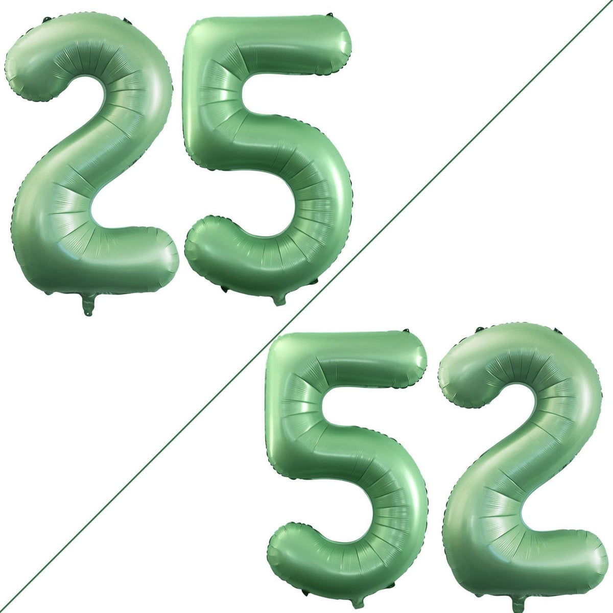 GOER Number 25 Balloons for 25th Birthday Party Decorations,42 Inch Jumbo Foil Helium 52 Balloons