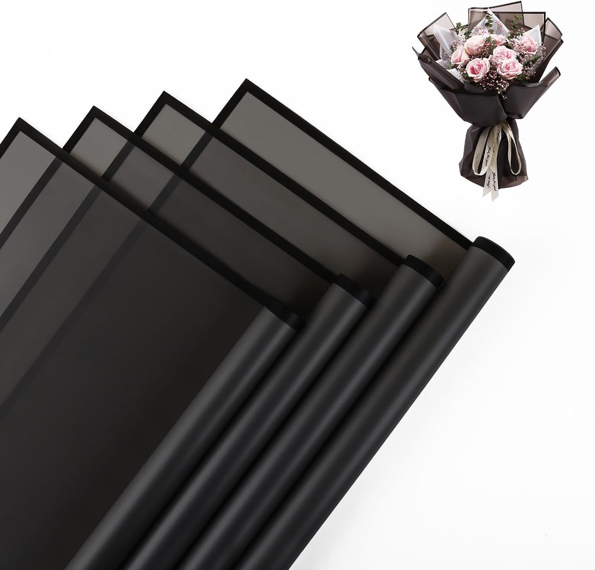 NESCCI 20 Sheet Flower Wrapping Paper - Waterproof Floral Bouquet Wrapping Paper, Florist Supplies