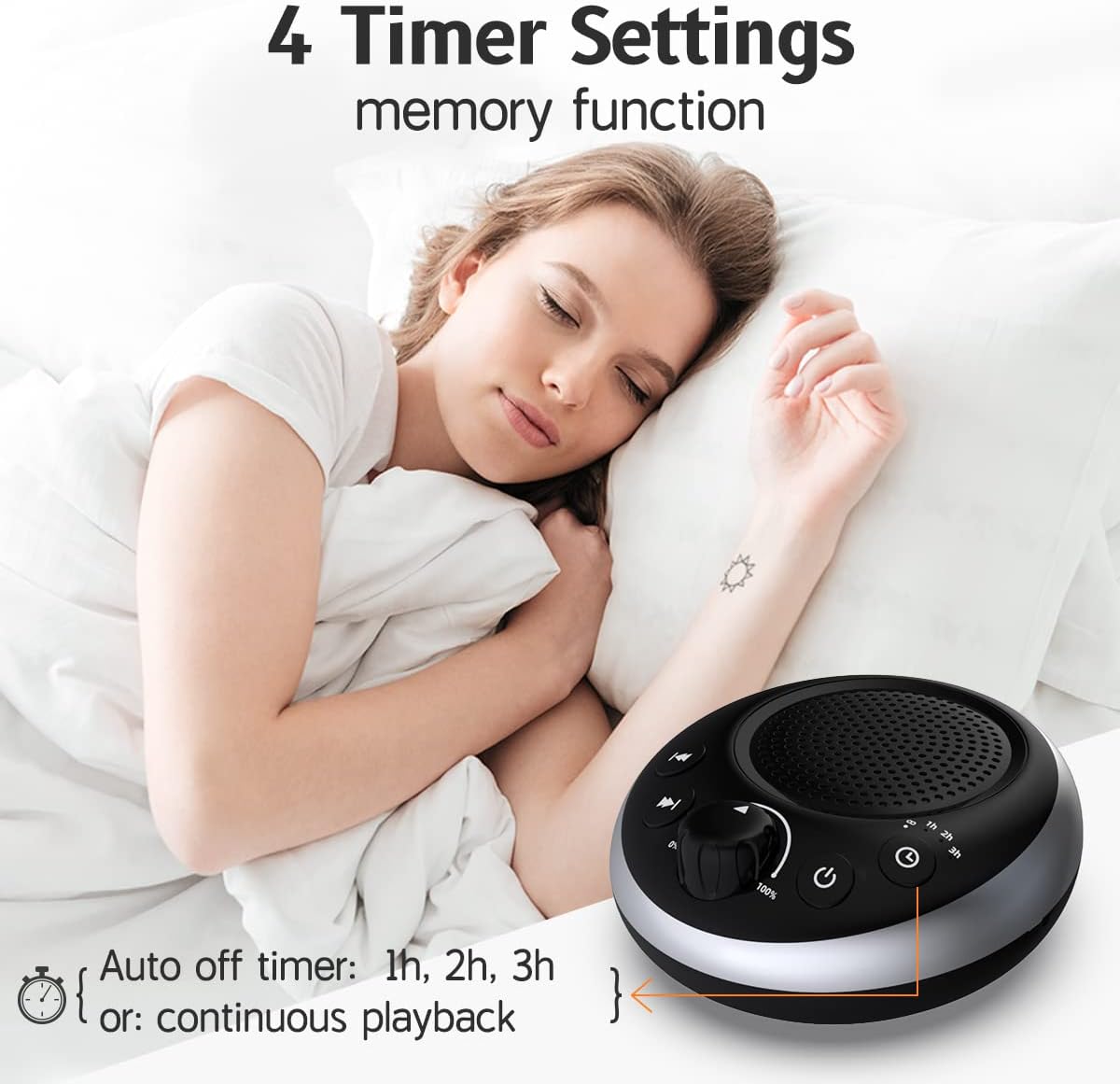 Sound Machine Loud White Noise Machine Nonstop Brown Noise Machine 30 Soothing Sounds for Baby Kids