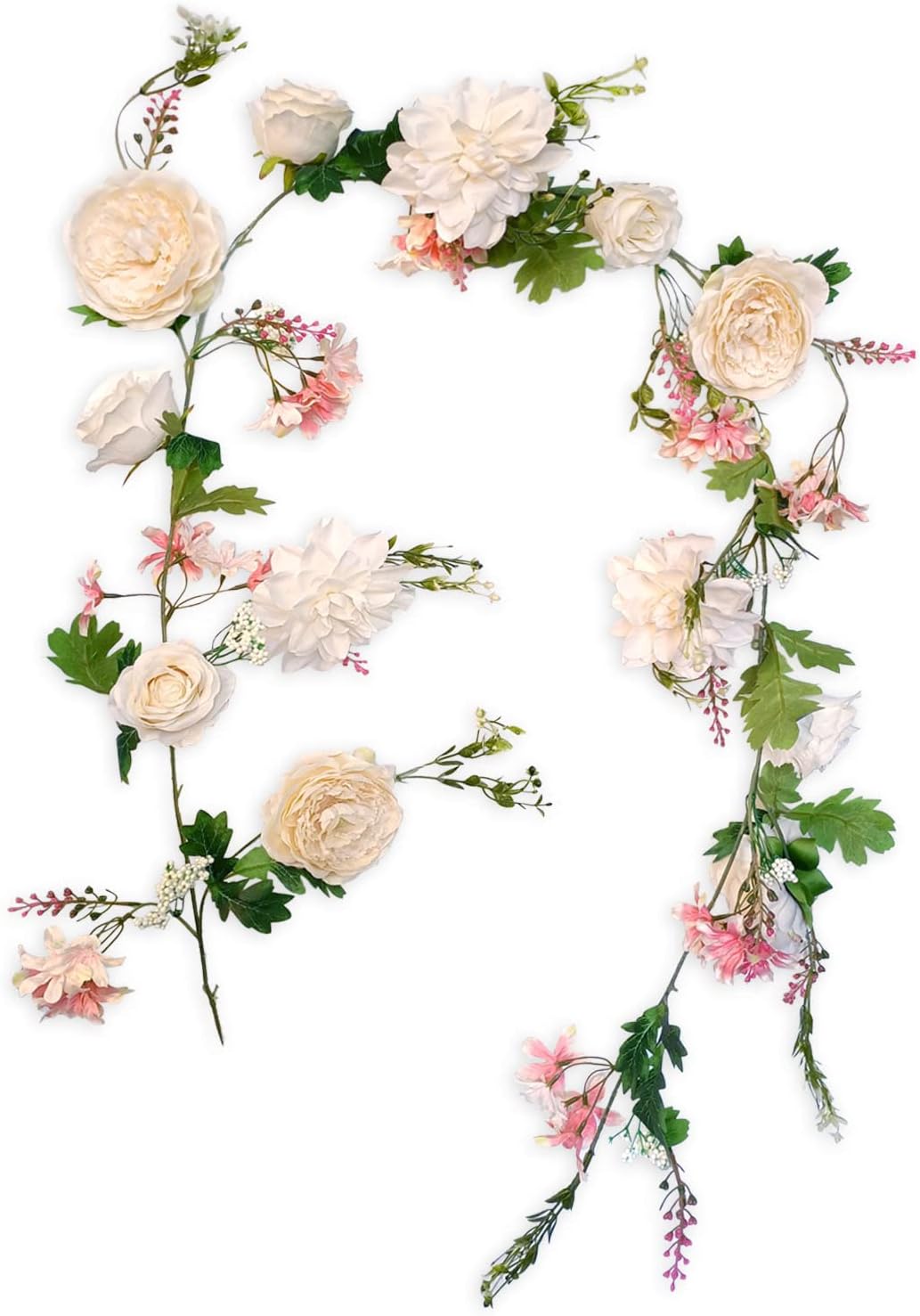 Peony Flower Garland, Rose Flower Swag, 6' Wedding Arch Flowers for Wedding Decor Home Table Runner