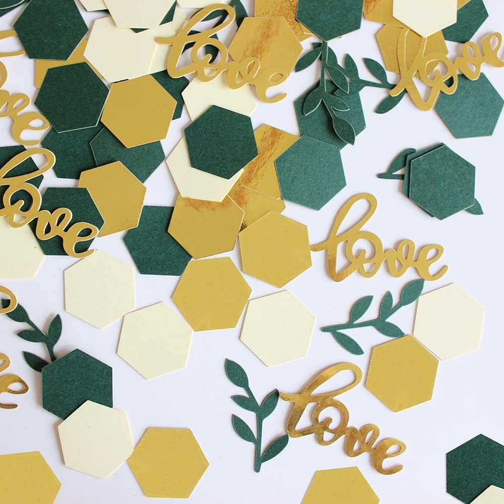 Greenery Wedding Table Confetti,Boho Love Theme Party Confetti,Sage Leaf Engagement Party Table