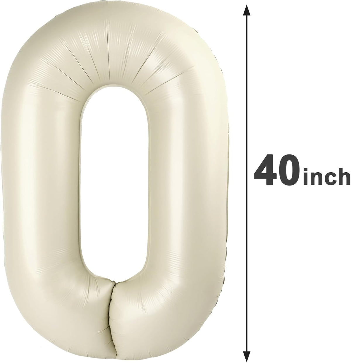 Cream White 0 Number Balloon 40 Inch, 0 Decorations for 10 20 30 40 50 60 70 80 90 100Birthday