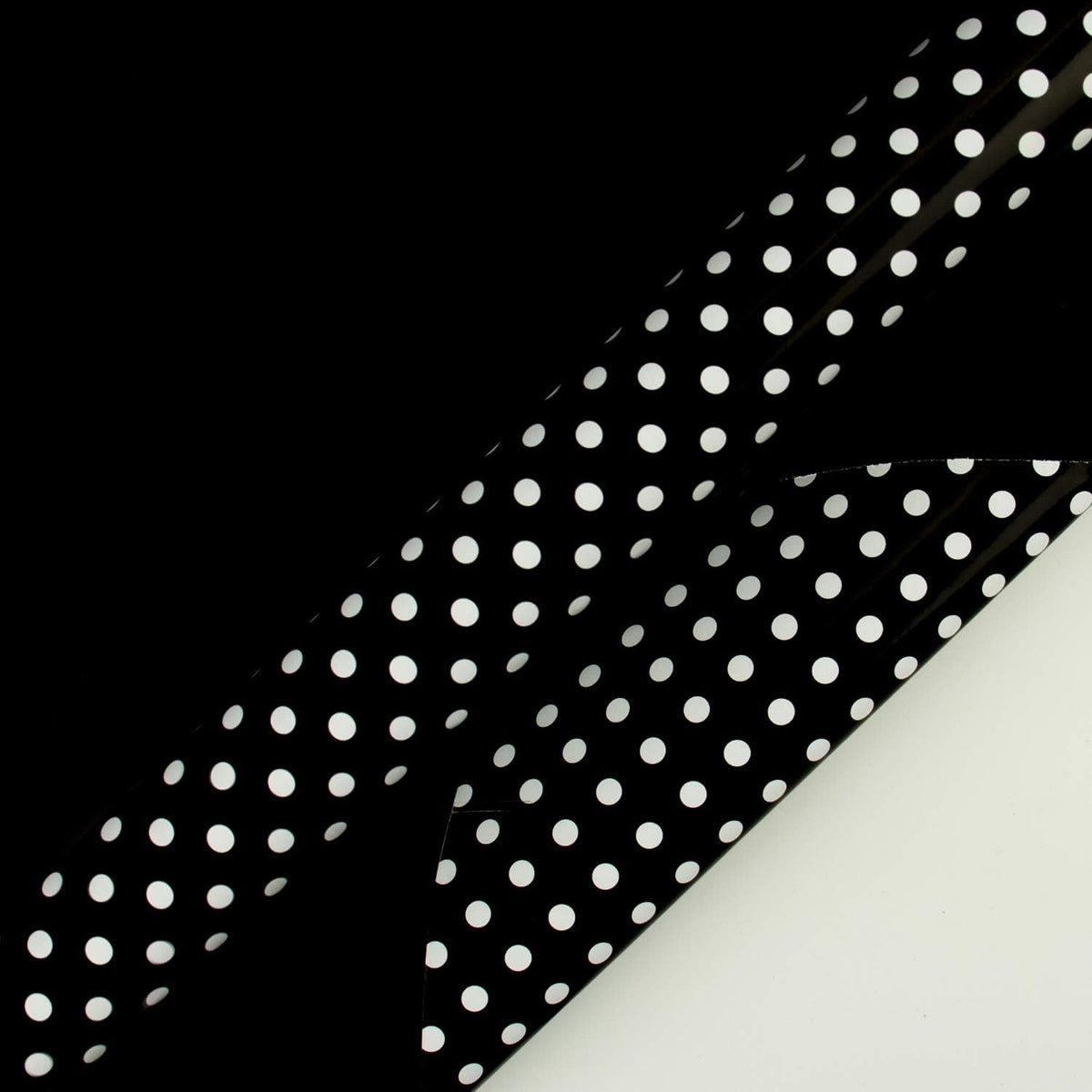 WRAPAHOLIC Reversible Wrapping Paper - Mini Roll - 17 Inch X 33 Feet - Black and Polka Dot Design