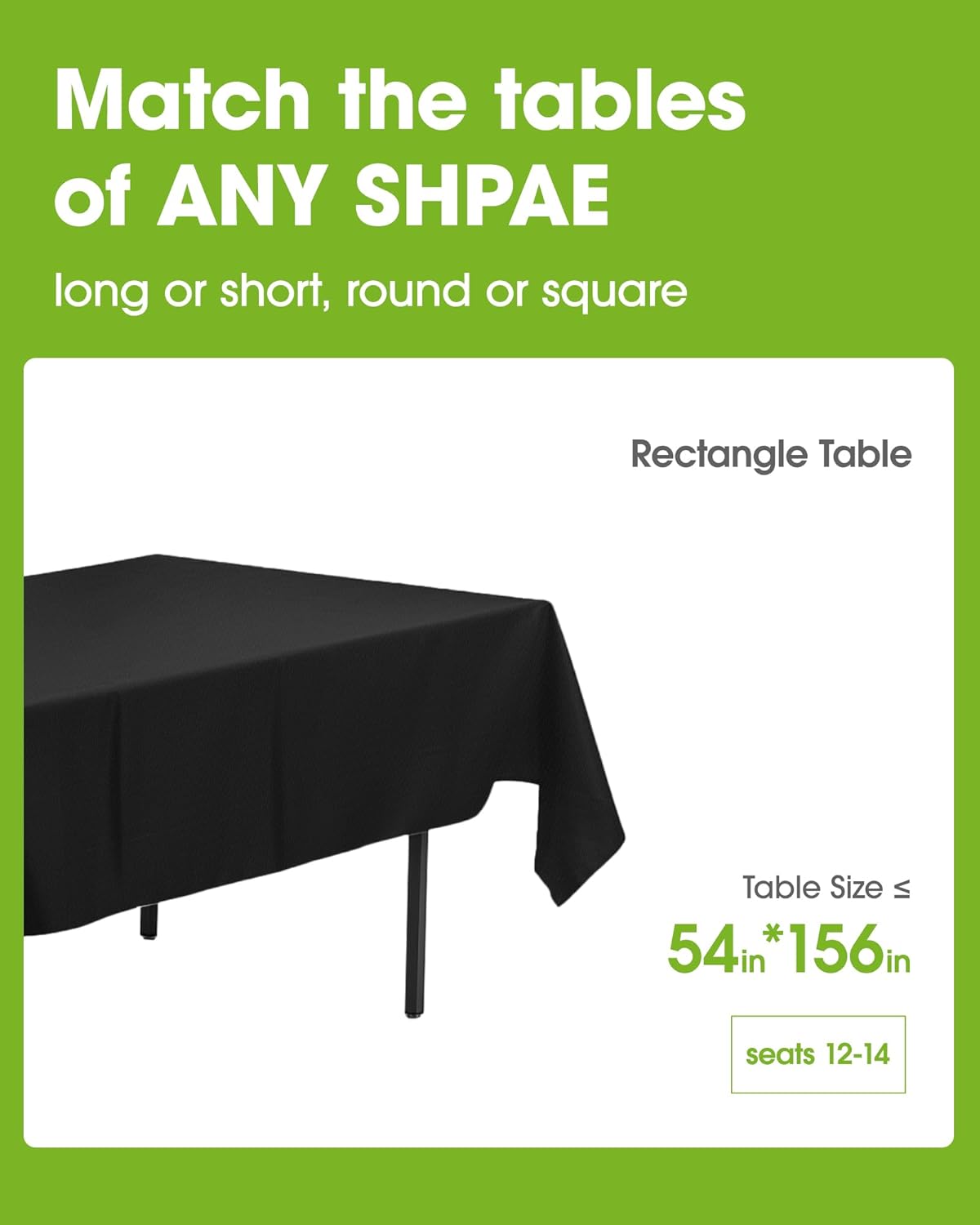 Pureegg Plastic Table Cloth Disposable 10 Pack, 54 x 156 Inch Table Cloths, Halloween Party