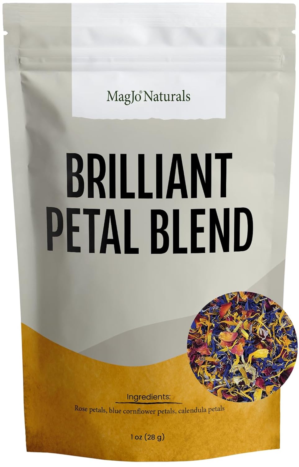MagJo Naturals Brilliant Flower Petal Blend - Edible blend of calendula, blue cornflower and rose
