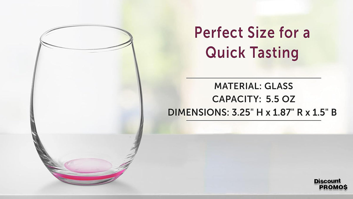 DISCOUNT PROMOS Stemless Wine Glasses by ARC 5.5 oz. Set of 12, Bulk Pack - Perfect for Hotel, Bar