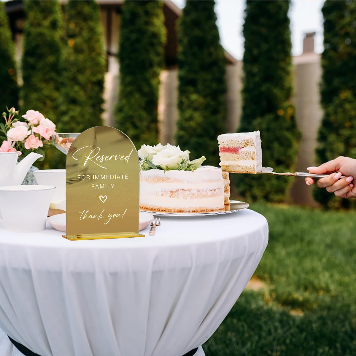 Acrylic Wedding Sign, Bridal Shower Decorations, Reserved for Immediate Family Sign for Ceremony