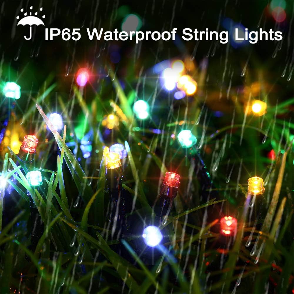Toodour Solar Christmas Lights, 72ft 200 LED 8 Modes Outdoor Christmas String Lights, Waterproof