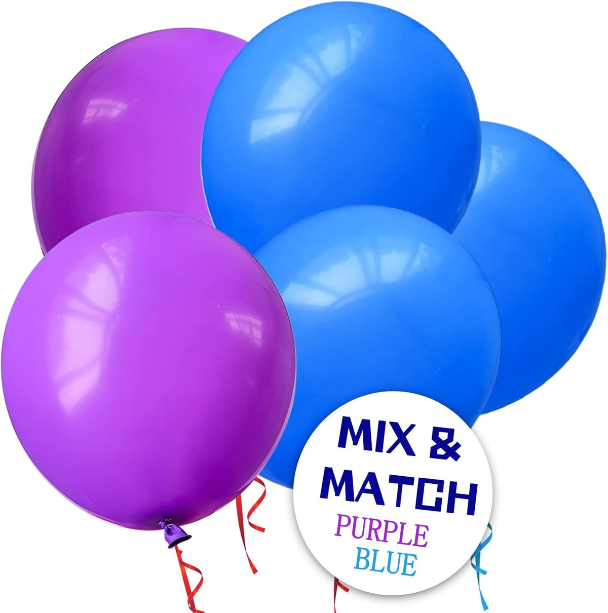 110pcs Purple Balloons 12 inch, Purple Latex Balloons for Birthday Party Baby Shower Wedding(with 2