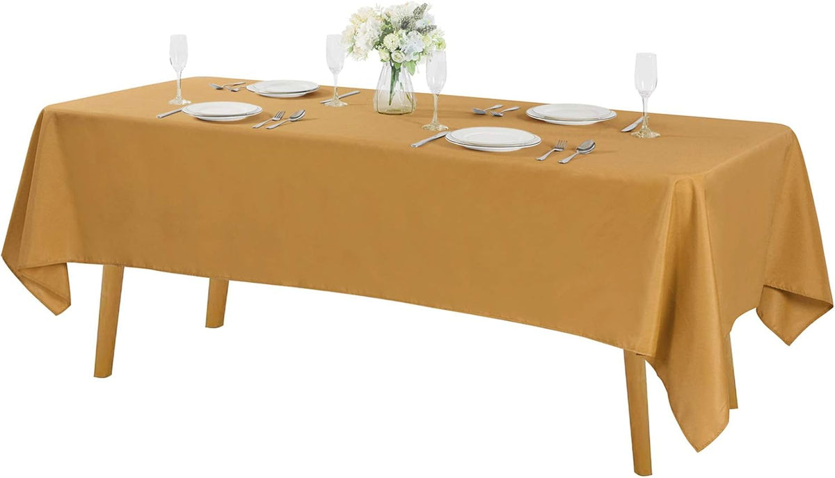 Rectangle Tablecloth 60x102 inch Washable Polyester Fabric Table Cloth for Wedding Party Dining