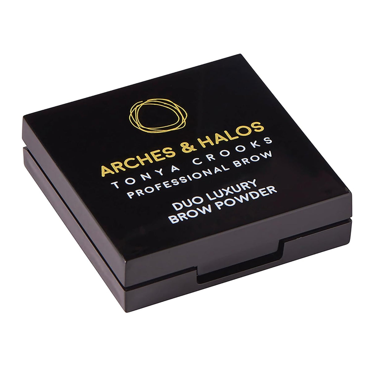 Arches and Halos Duo Luxury Brow Powder - Eyebrow Shaper and Color - Powder Compact with 2 Neutral