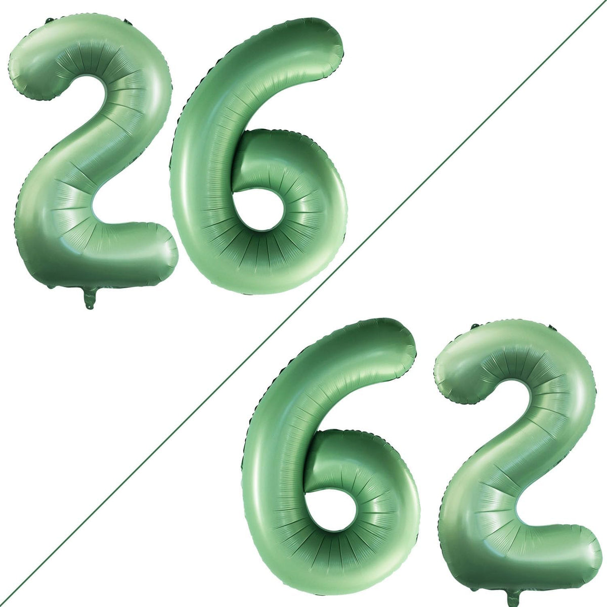 GOER Number 26 Balloons for 26th Birthday Party Decorations,42 Inch Jumbo Foil Helium 62 Balloons