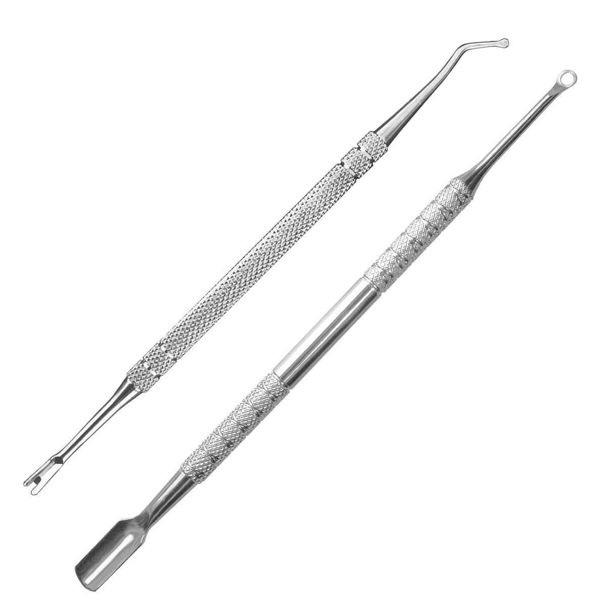 Premium Stainless Steel Manicure Tools 2-Piece Set, Upgrade Gel Nail Polish Remove Tool & Cuticle