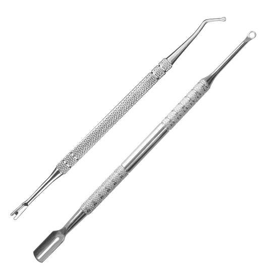 Premium Stainless Steel Manicure Tools 2-Piece Set, Upgrade Gel Nail Polish Remove Tool & Cuticle