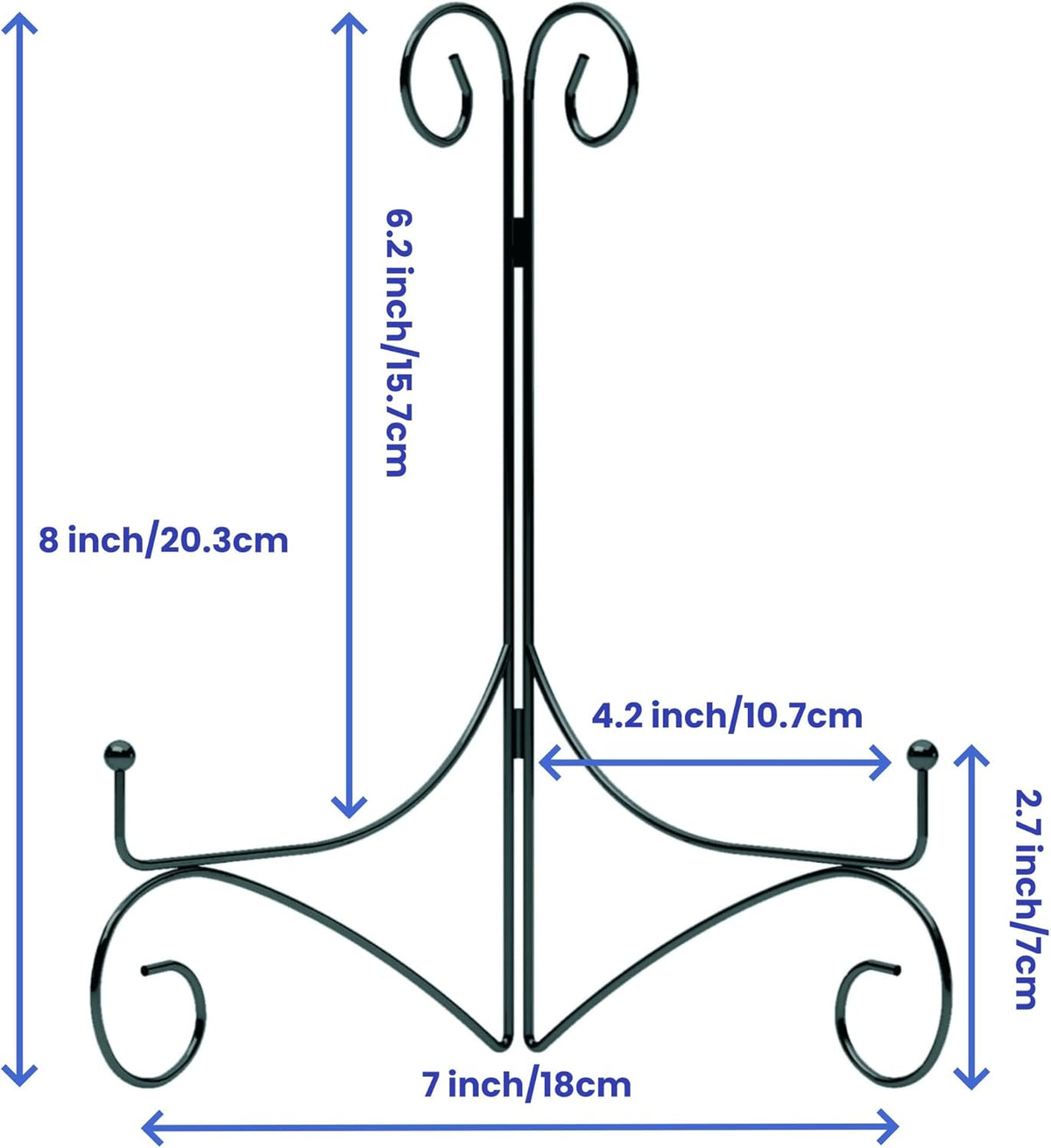 Plate Display Stands with Hinged Folding Design, 8 Inch Picture Frame Stand for Tables, Decorative