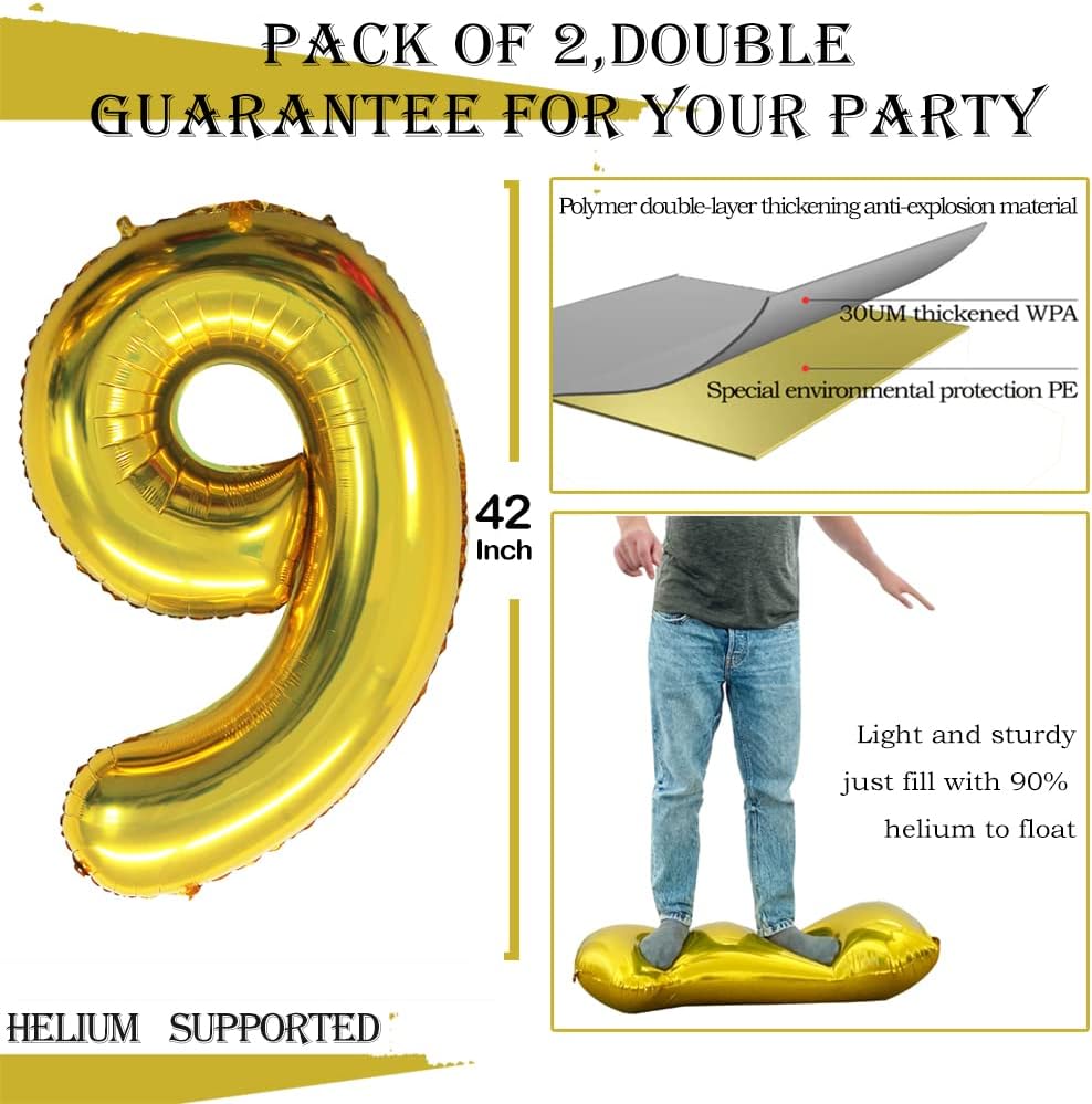 GOER Number 29 Balloons for 29th Birthday Party Decorations,42 Inch Jumbo Foil Helium 92 Balloons