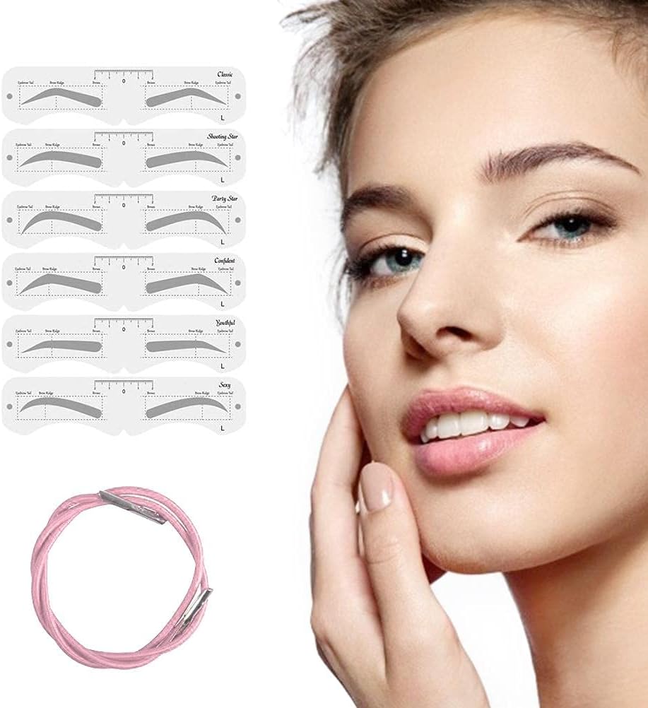 Eyebrow Stencils,Reusable Eye Brow Drawing , DIY Eyebrow Shaping Grooming Template Card Women