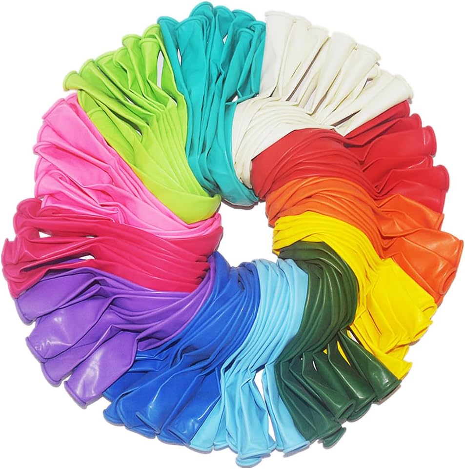 400 Pack Rainbow Balloons 12 Inch Assorted Colors Latex Multicolor Balloon 12 Kinds Colorful Bulk