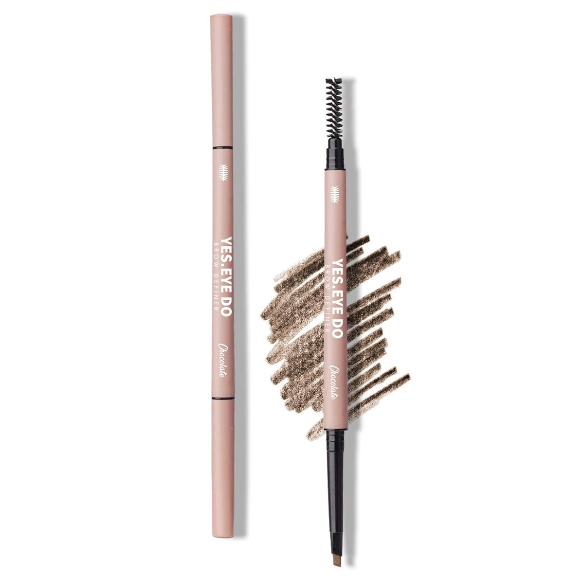 Eyebrow Pencil Dark Brown, Retractable Precision Eyebrow Filler Pen with Brush, Waterproof