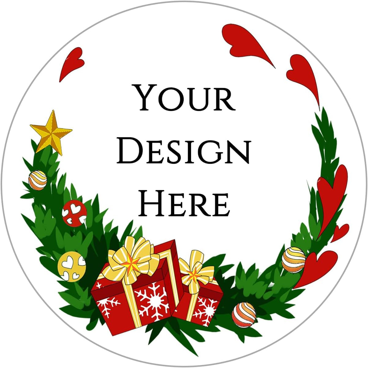 100-1000pcs Custom Stickers Merry Christmas Stickers Personalized Labels Adhesive Xmas Decorative