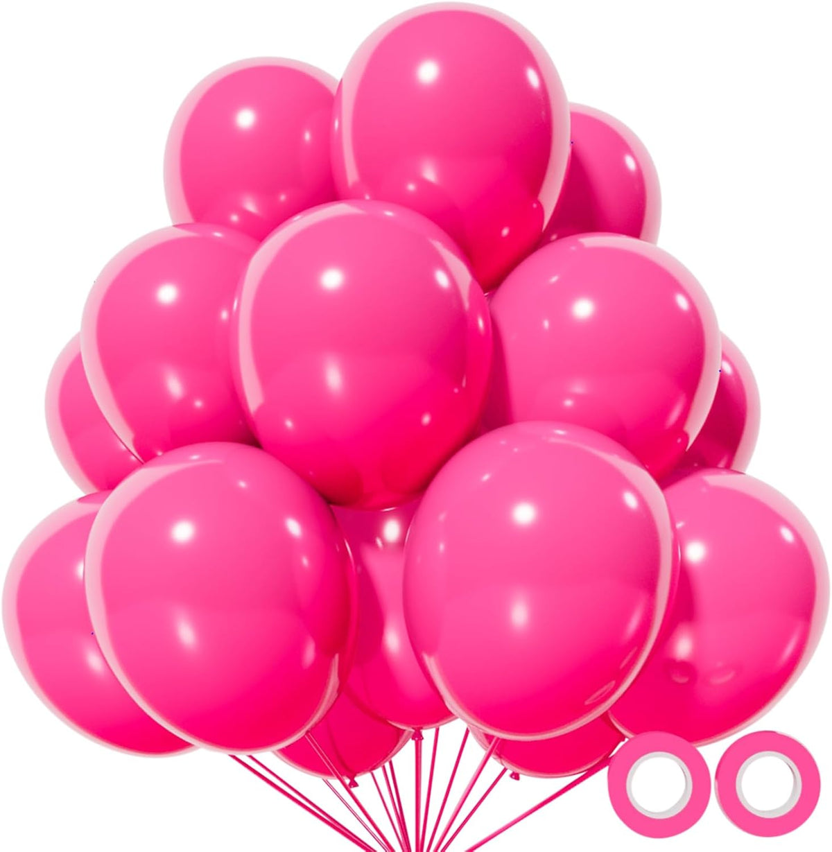 110pcs Hot Pink Balloon 12 inch, Hot Pink Latex Balloons for Birthday Party Baby Shower
