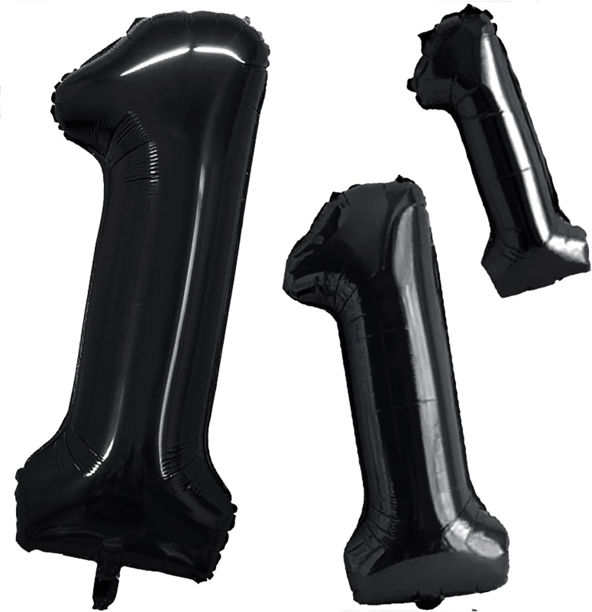 GOER Black Foil Balloons Number 1,Huge Number Balloons for 1st Birthday Party Supplies Anniversary