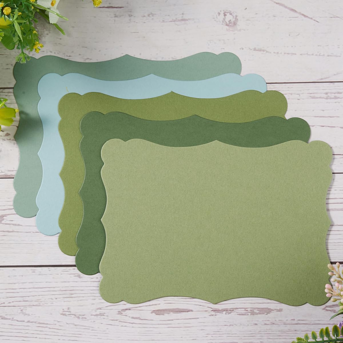 50 Pack Blank Kraft Cards Cardstock Thick Paper Brown Greeting Cards for DIY Gift Card Menus, Baby
