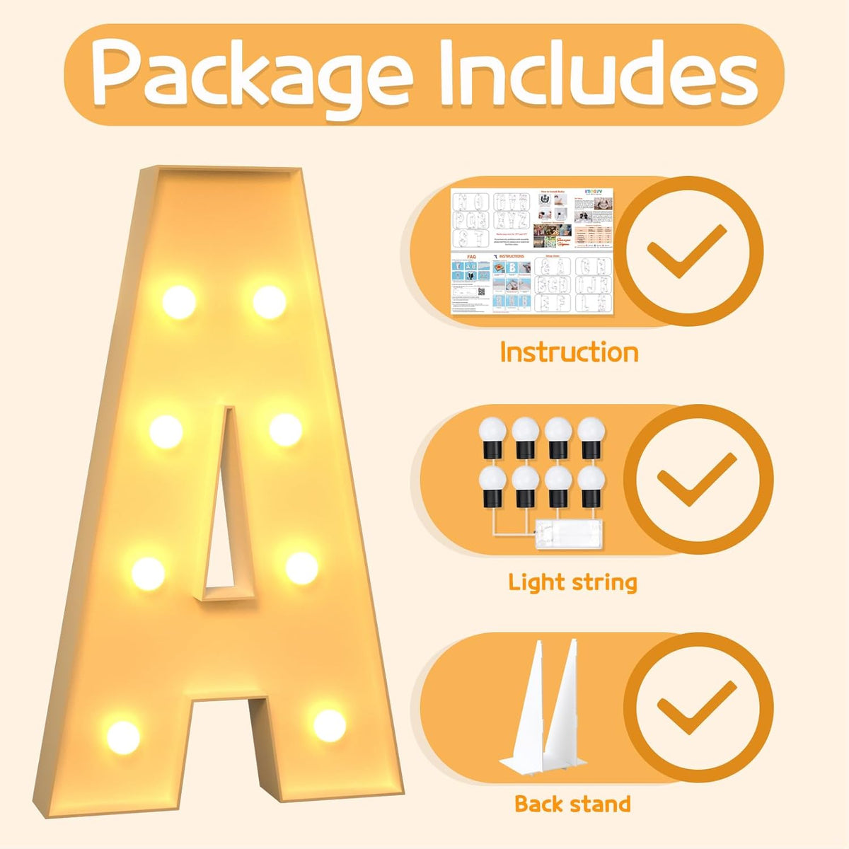Marquee Letters 3 Feet Tall Large Light Up Letters A Baby Shower Decorations Marry Me Engagement