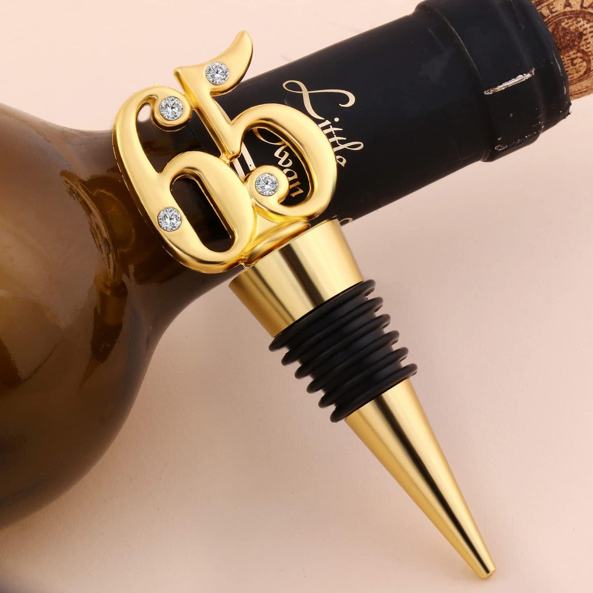 24 Pack 65th Birthday Favors For Guests 65 Years Old Wine Bottle Sioppers With Gift Box For 65th