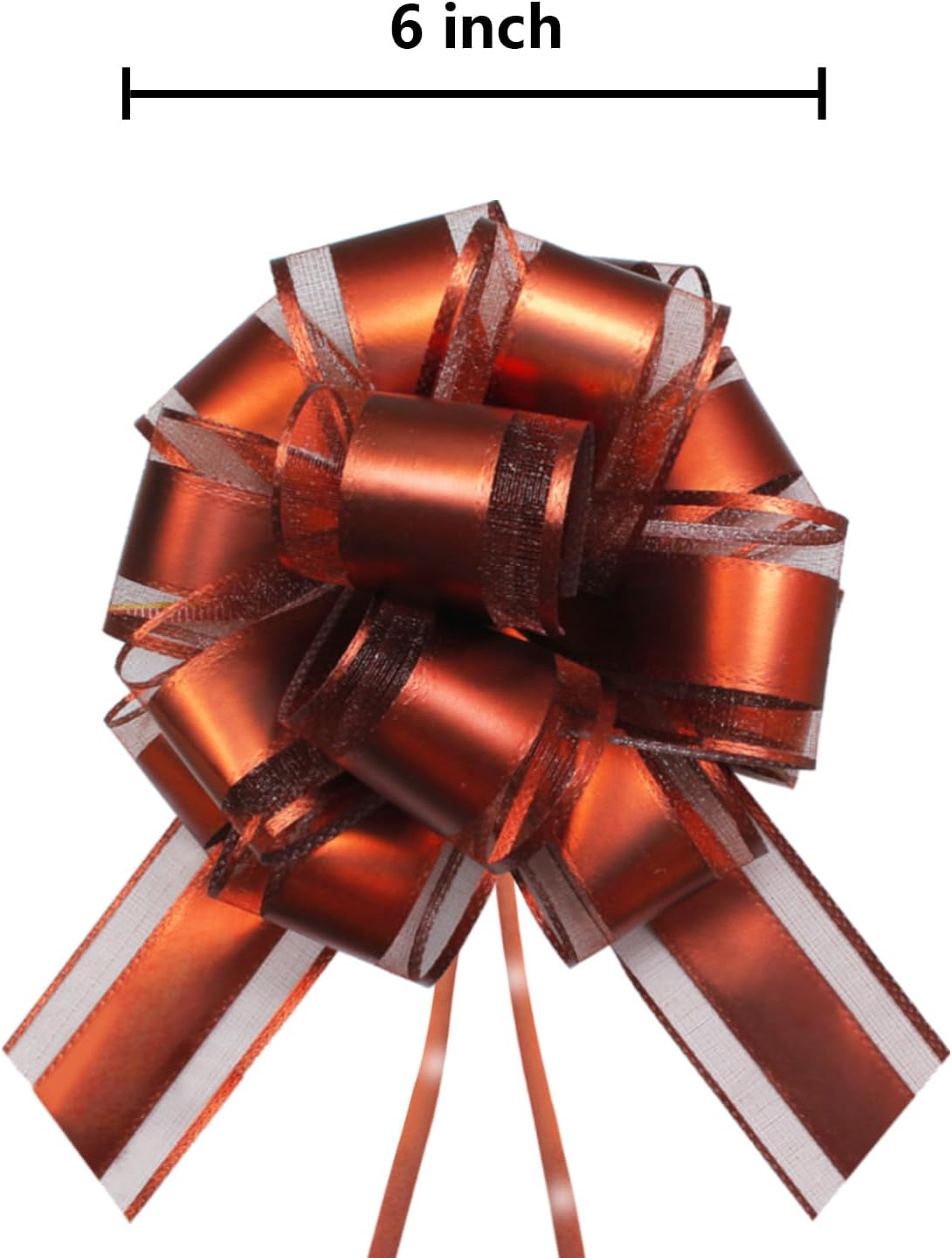 7 Pieces Large Pull Bows, 6 inche, Big Bow for Gift Wrapping, Christmas Party Birthday Gift
