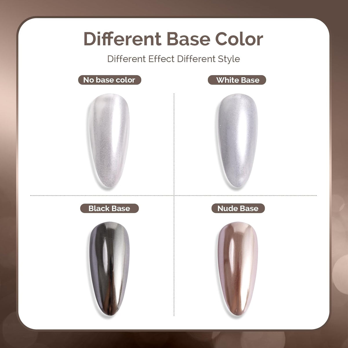 MelodySusie Sliver Chrome Nail Powder for Gel Nails,Metallic Mirror Effect Pigment Stylish and