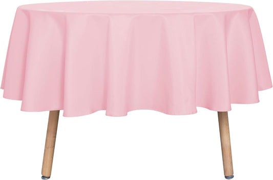 sancua Round Tablecloth - 80 Inch - Water Resistant Spill Proof Washable Polyester Table Cloth