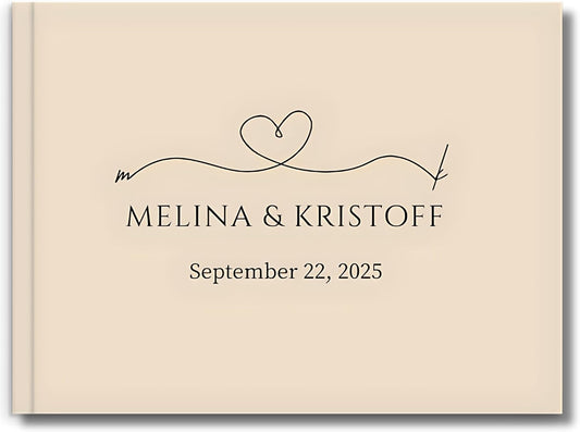 Wedding Guest Book – Personalized Polaroid Guest Book for Wedding Reception, Custom Sign In Photo